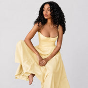 Hadley - Elegantes Camisole-Kleid – Gelb