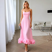 Cecily - Elegantes Midikleid – Rosa