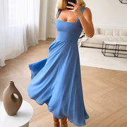 Eva - Stilvolles Kleid ohne Ärmel – Blau
