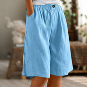 Eileen - Locker geschnittene Shorts – Hellblau