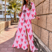 Janice - Elegantes, farbenfrohes Maxikleid – Pink