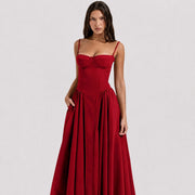 Hadley - Elegantes Camisole-Kleid – Rot