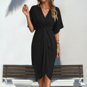 May - Schickes Wickelkleid – Schwarz