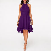 Kristina - Stilvolles kurzes Neckholderkleid – Lila