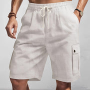 Cyrus - Bequeme Cargo-Shorts – Weiß
