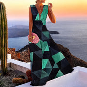 Kaylee - Elegantes ärmelloses Maxikleid – Grün