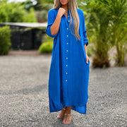 Sharon - Bequemes Weites Kleid – Dunkelblau