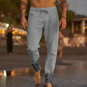 Helga | Herren Leinen-Strandhose stilvoll und leicht – Grau