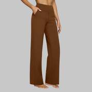 Jogginghose Damen – Bequeme Trainerhose für Damen, Stilvolle Jogginghosen für Damen mit Praktischen Taschen – Dunkelbraun
