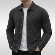 Lukas | Stilvoller Strickcardigan Herren – Grau