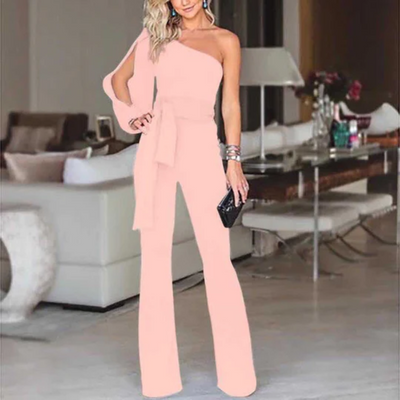 Eleganter Schleifen-Taillen Jumpsuit für Damen