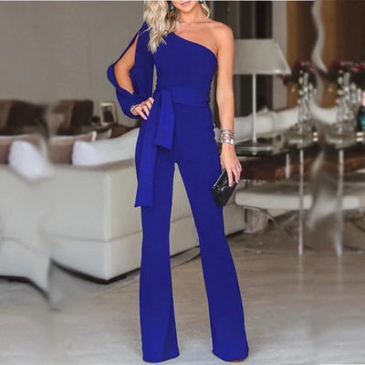 Eleganter Schleifen-Taillen Jumpsuit für Damen