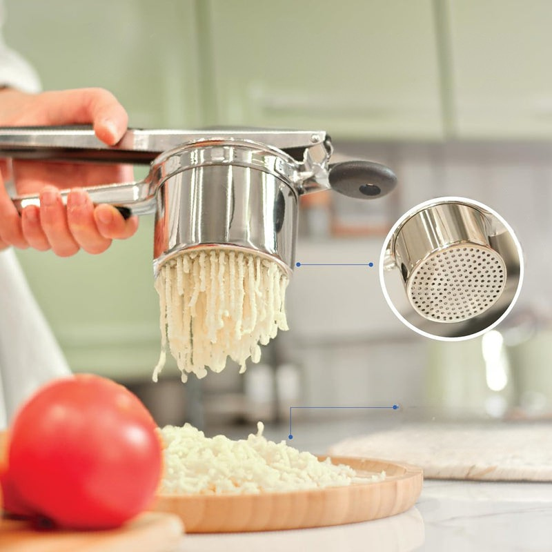 Kartoffelstampfer aus Edelstahl 15 oz – Kartoffelstampfer für Pürees und Gemüsebrei