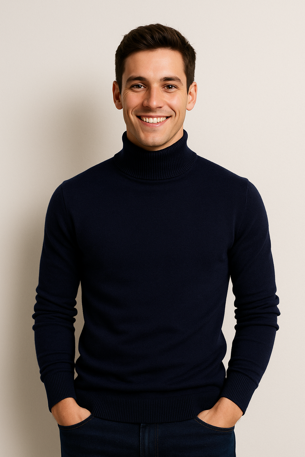 Kasper Rollkragenpullover mit Feinstrick