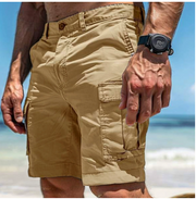 Bruno | Herren Outdoor Utility Cargo Shorts mit Taschen – Khaki