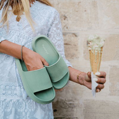 Slide-Sandale mit Strukturband | Extra-Sohle | Bequem & Modern