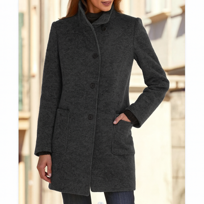 Klassischer Wollmantel für Damen mit Retro-Knopfverschluss – Eleganter Mantel für den Winter, Damenmäntel für jeden Anlass