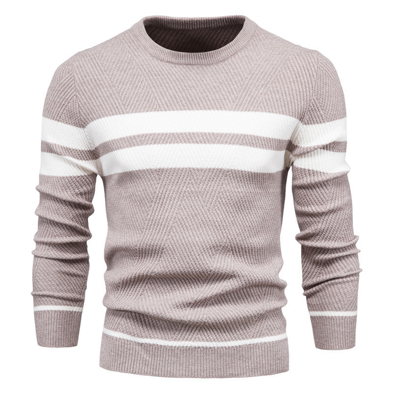 Klassischer Streifenpullover mit Elegantem Rundhalsausschnitt