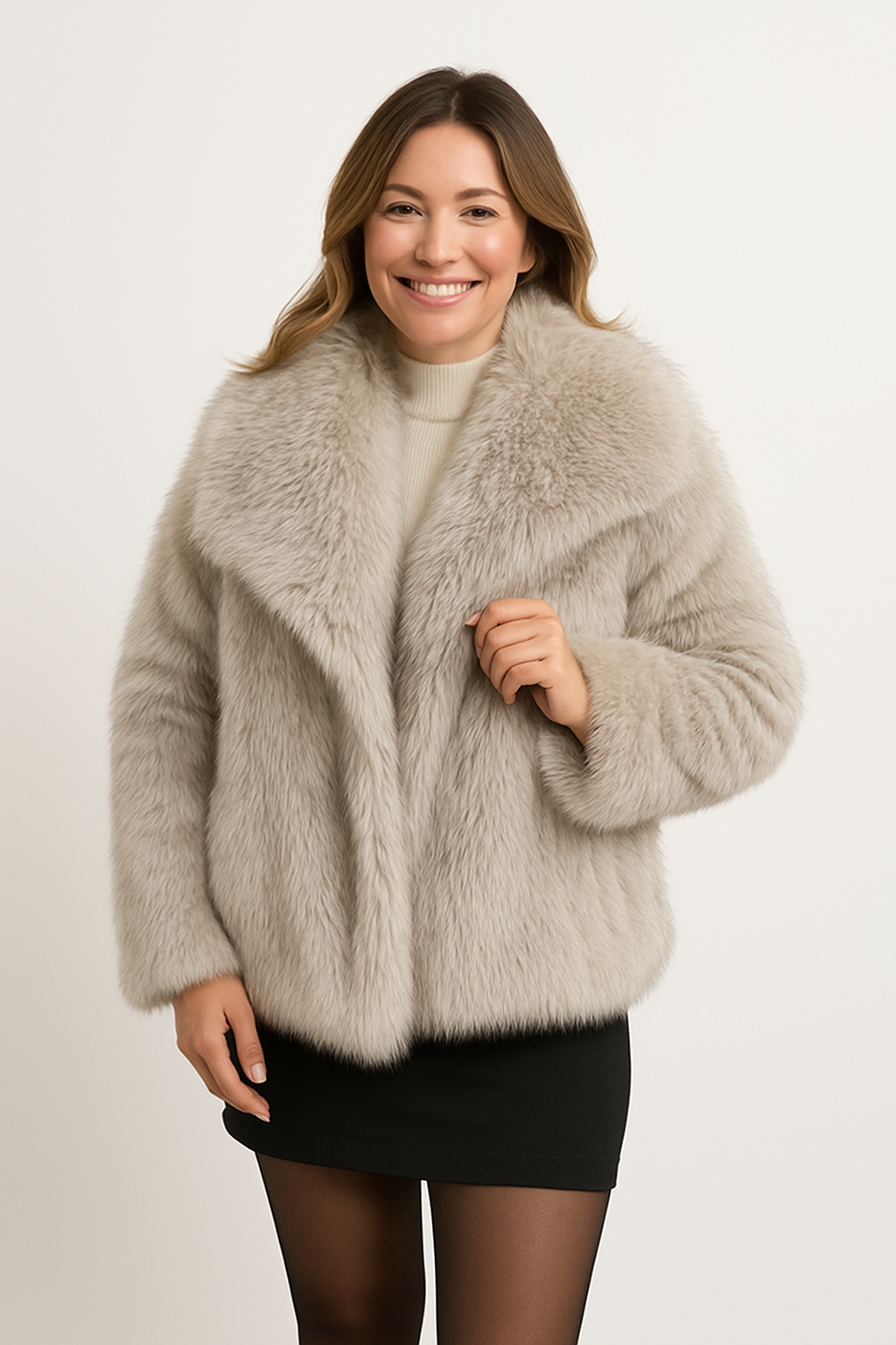 Klaudia Kunstfelljacke Oversized