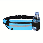 Kompakte, reflektierende Sportgürteltasche – wasserdichte Handy- und Flaschenhalterung für Laufen und Fitness – Blau