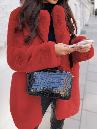 Teddy Damen Mantel Elegant | Kuschelig Warm