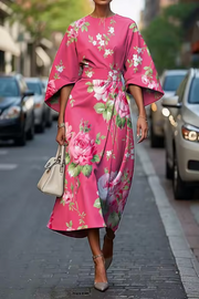Livia | Schickes Blumen Kleid Sommer Damen – Rosa