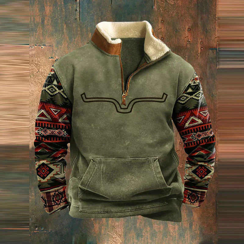 Lässiger Pullover mit Halbreißverschluss für Komfort