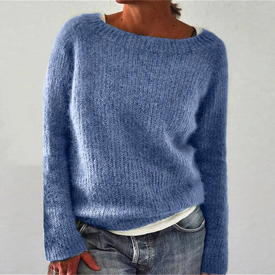 Lässiger Strickpullover mit Bootsausschnitt