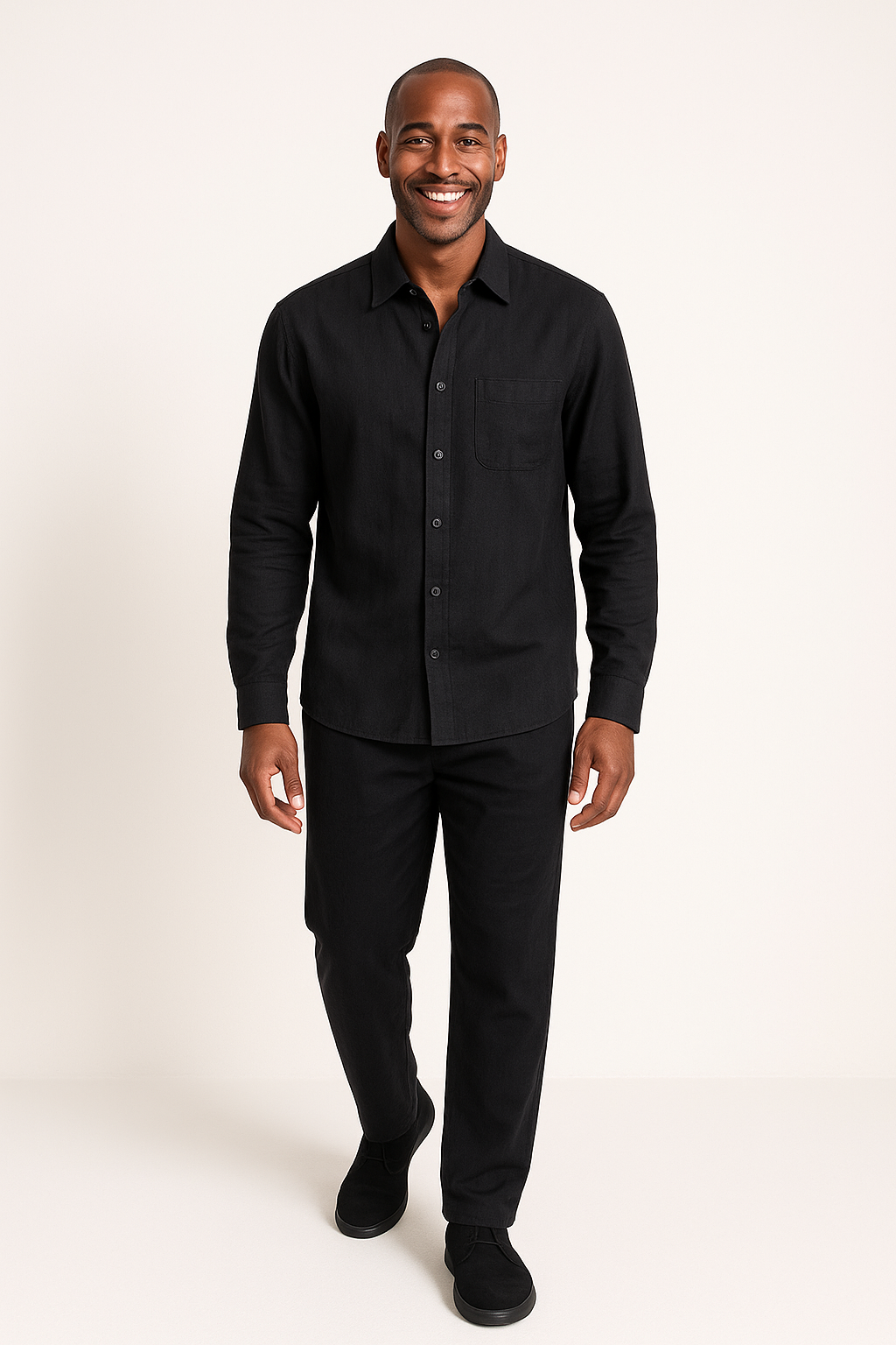 Leendert linnen Hemd und Kordelzughose