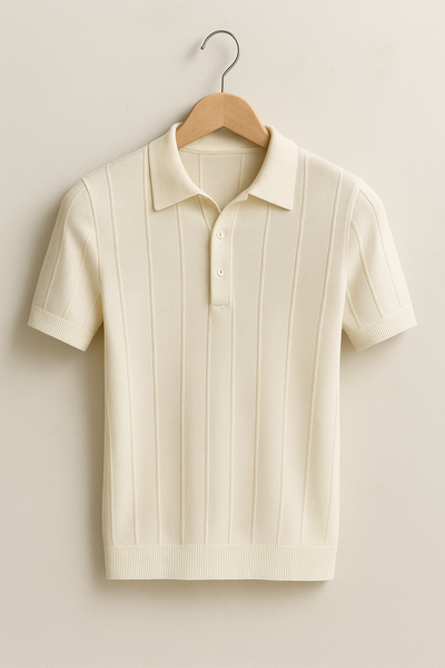 Liam Strickpoloshirt Kurzarm