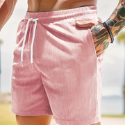 Marcello - Kurze, leichte Sommerhose für Herren – Rosa