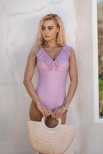 Lucia - Verführerisch gestreifter Badeanzug