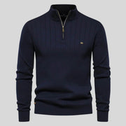 Marco | Herrenpullover stilvoll aus feinem Strick – Marineblau