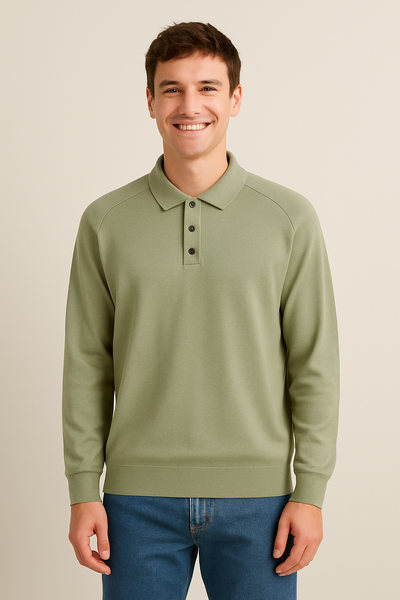 Luke Strick Poloshirt Langarm