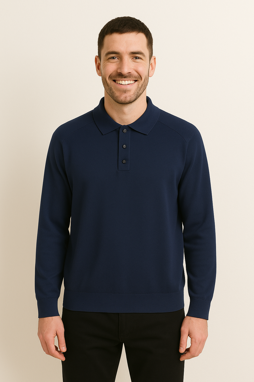 Luke Strick Poloshirt Langarm