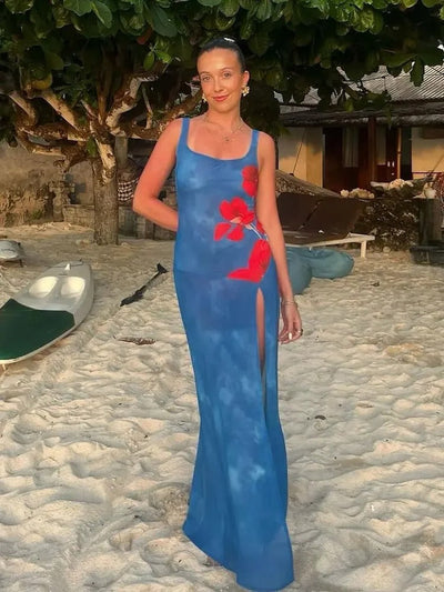 Luftiges langes Sommer-Maxikleid mit fließender Silhouette – Zelda