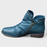 Endora - Edle Stiefeletten mit seitlichem Reißverschluss – Blau