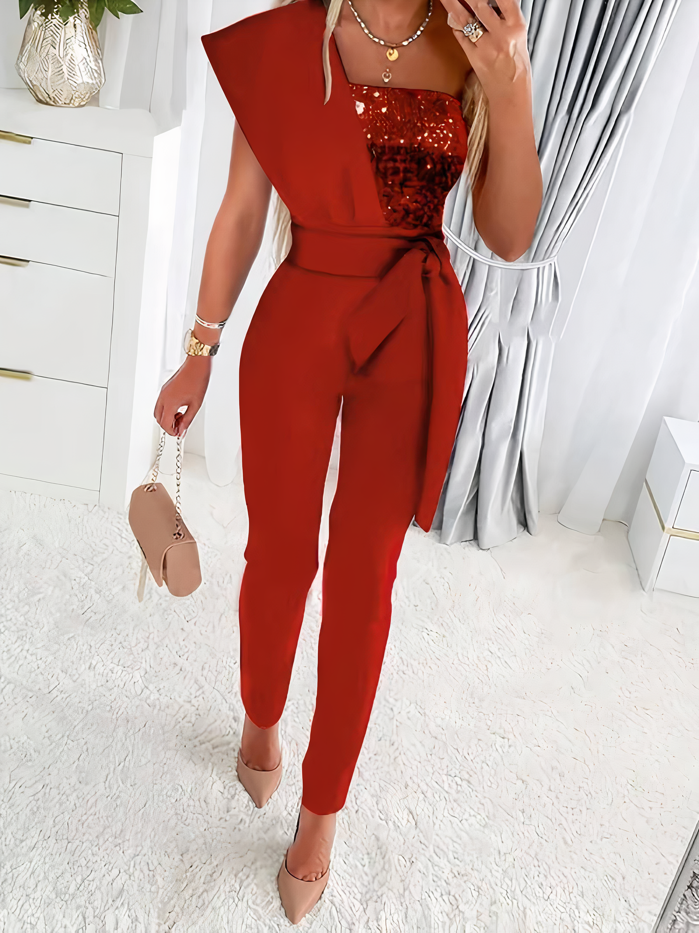 Jaylen - Eleganter ärmelloser Jumpsuit für Damen