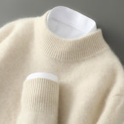 Ulvian - Stehkragenpullover in Soft-Touch-Qualität – Creme