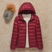 Hannelora - ultraleichte Pufferjacke – Burgunder