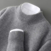 Ulvian - Stehkragenpullover in Soft-Touch-Qualität – Grau