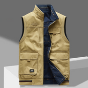 Ashbury - Premium-Utility-Weste – Khaki/Blau