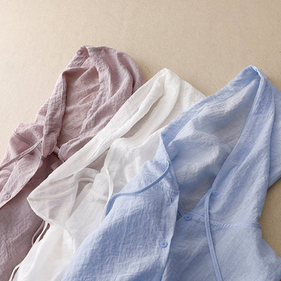 VICTORIA LEINEN-KAPUZENPULLOVER