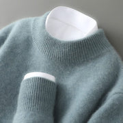 Ulvian - Stehkragenpullover in Soft-Touch-Qualität – Grün