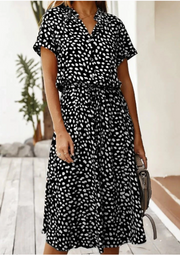 Lucia | Modisches Vintage-Kleid für warme Tage – Schwarz