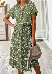 Lucia | Modisches Vintage-Kleid für warme Tage – Grün