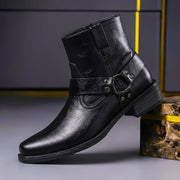 Alexander | Premium Echtlederstiefel Im Vintage-Stil Für Herren – Obsidianschwarz