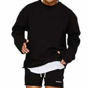 Paul | Herren Locker Geschnittener Pullover Lounge-Sweatshirt – Schwarz