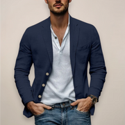 Lutz | Herren Casual Blazer Sommerstil Modern – Marineblau