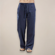 Matthias | Herren Relaxed Fit Hose mit Kordelzug Casual – Marineblau